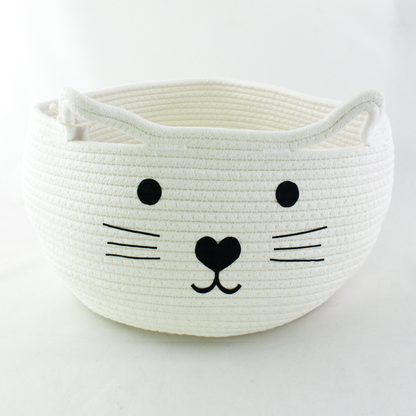 Ecolysium Cotton Woven Rope Basket - Cat