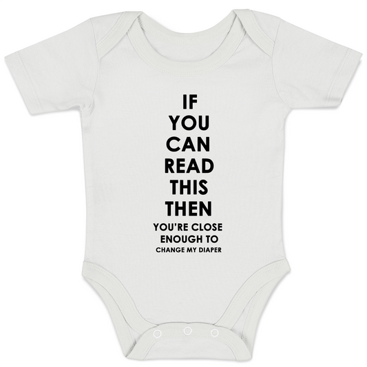 Endanzoo Organic Baby Bodysuit - Read and Change My Diaper