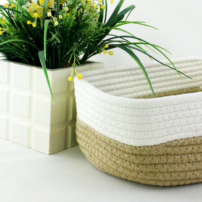 Ecolysium Cotton Woven Rope Basket - Rectangle