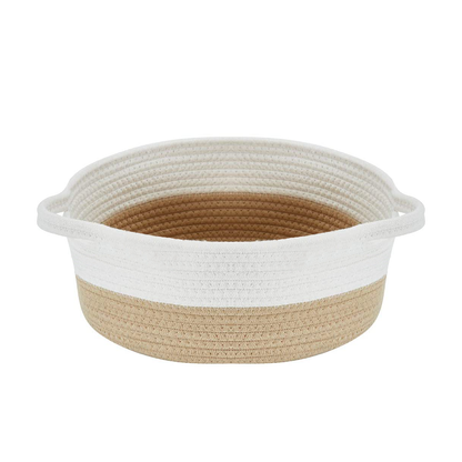 Decomomo Cotton Woven Rope Basket - Round Large (1 Pack)