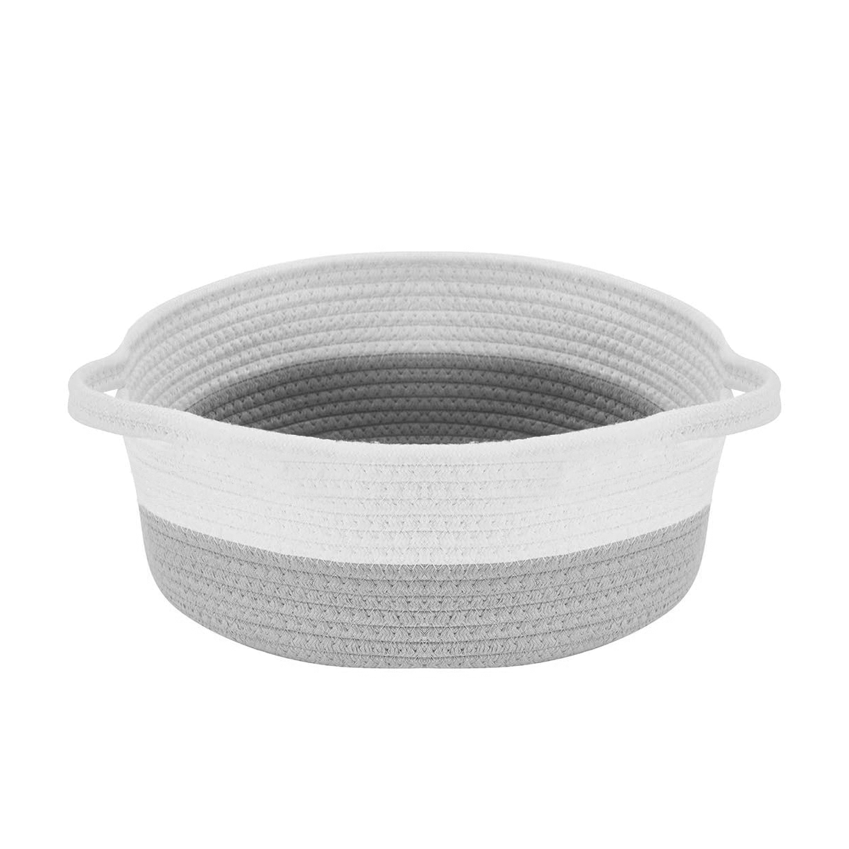 Ecolysium Cotton Woven Rope Basket - Grey (Medium)