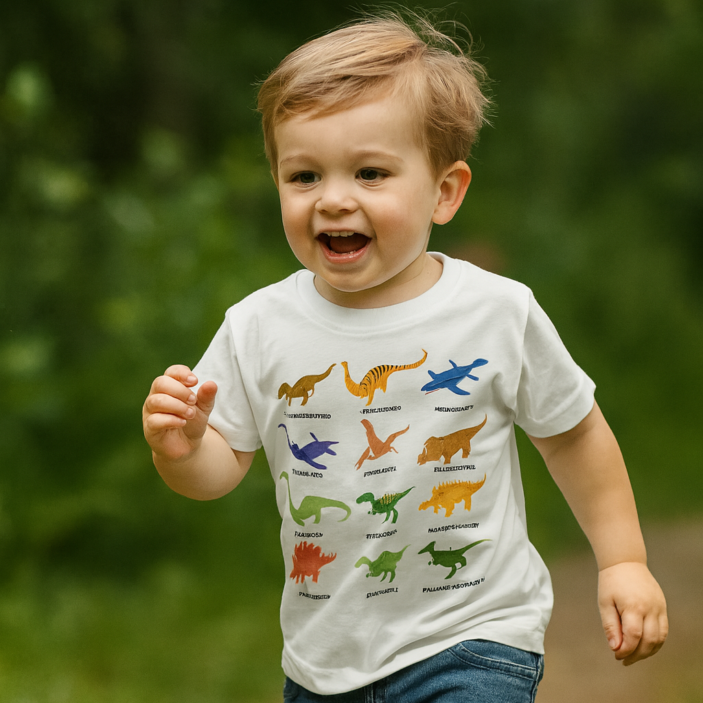 Learn with Dinosaurs Organic Kids Tee Shirt