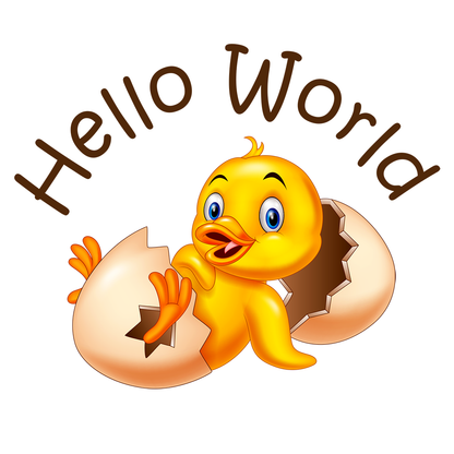 [Personalized] Endanzoo Organic Baby Bodysuit - Little Yellow Duck (Hello World)