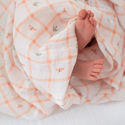 Aden Anais Essential Cotton Swaddles - Country Floral - Dragonfly