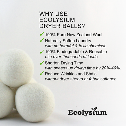 Ecolysium Wool Dryer Balls (Pack of 2) (Copy)