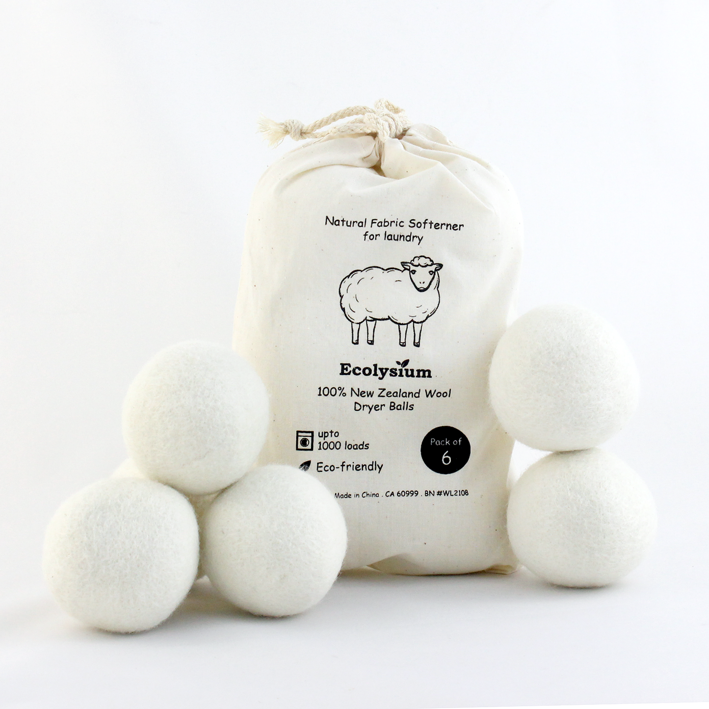 Ecolysium Wool Dryer Balls (Pack of 2) (Copy)