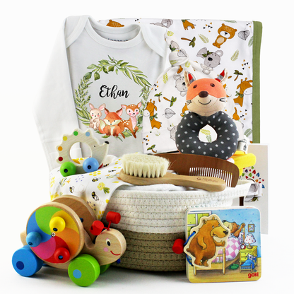 Zeronto Baby Gift Basket - Enchanted Woodland