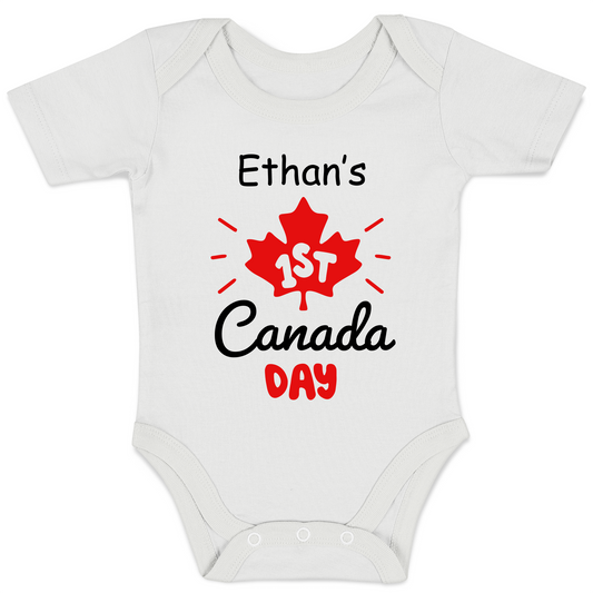 [Personalized] Endanzoo Organic Baby Bodysuit - First Canada Day