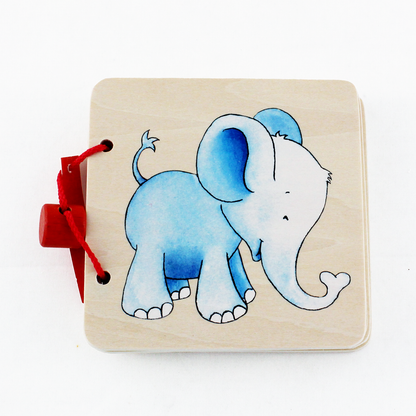 Goki Wooden Picture Book - Elephant