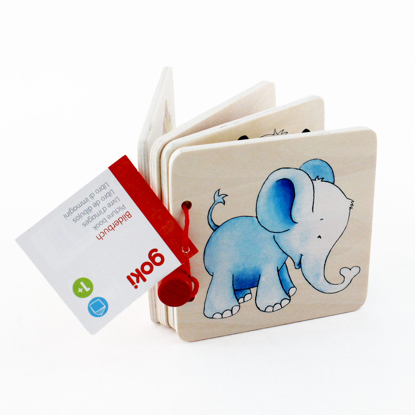 Goki Wooden Picture Book - Elephant