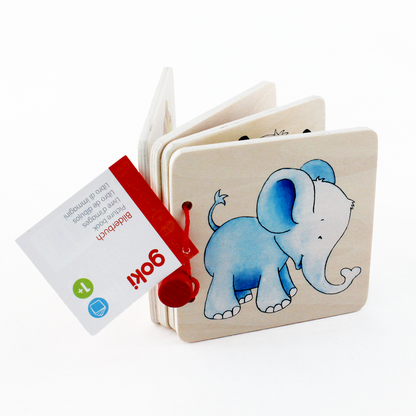 Goki Wooden Picture Book - Elephant