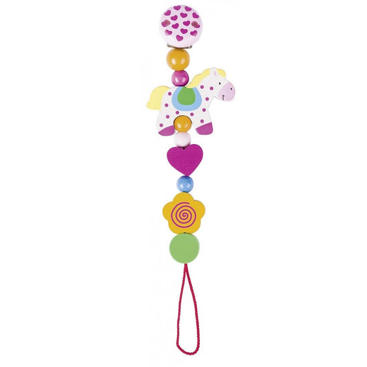 Heimess Wooden Pacifier Clips - Soother Chain Horse