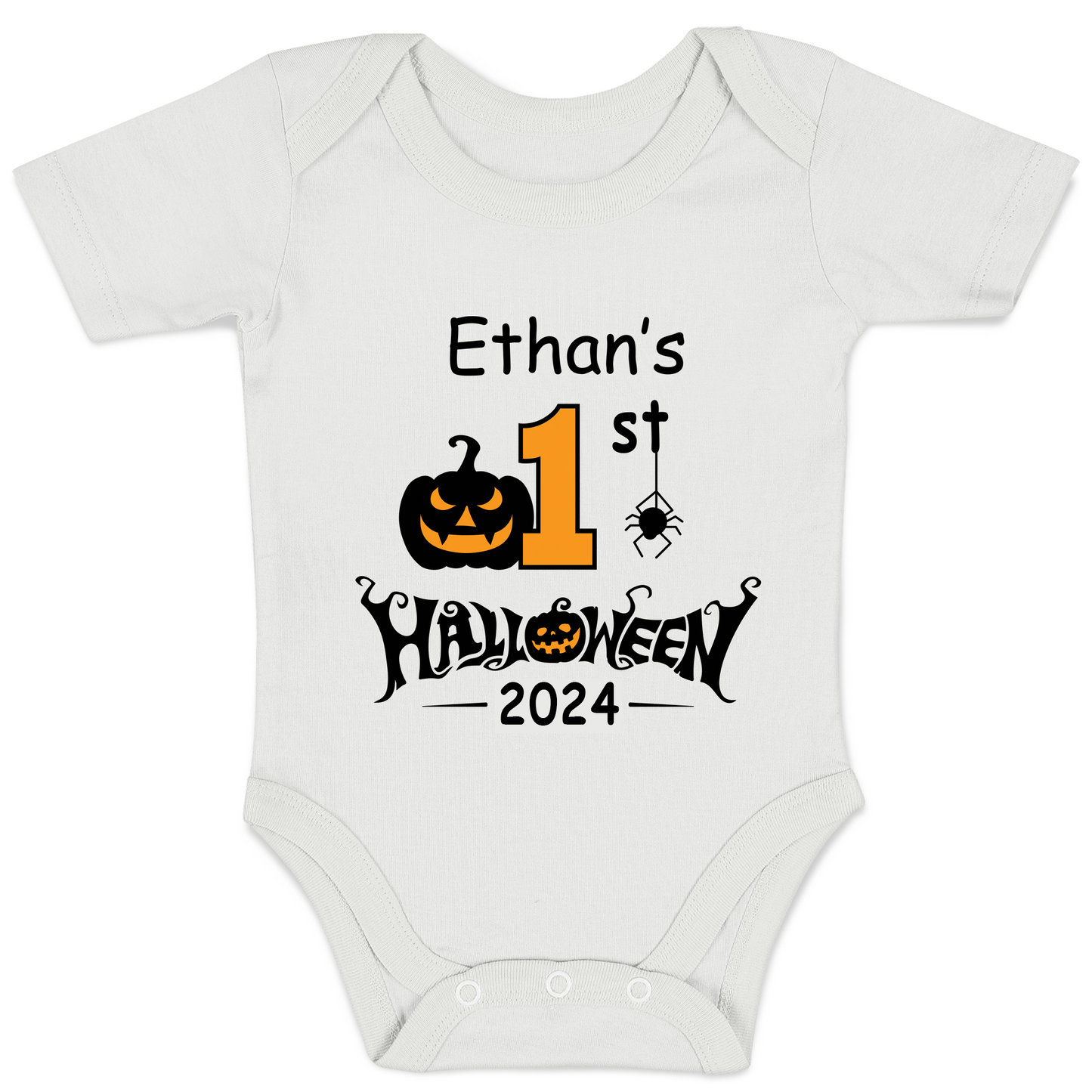 [Personalized] Endanzoo Organic Baby Bodysuit - First Halloween 2024