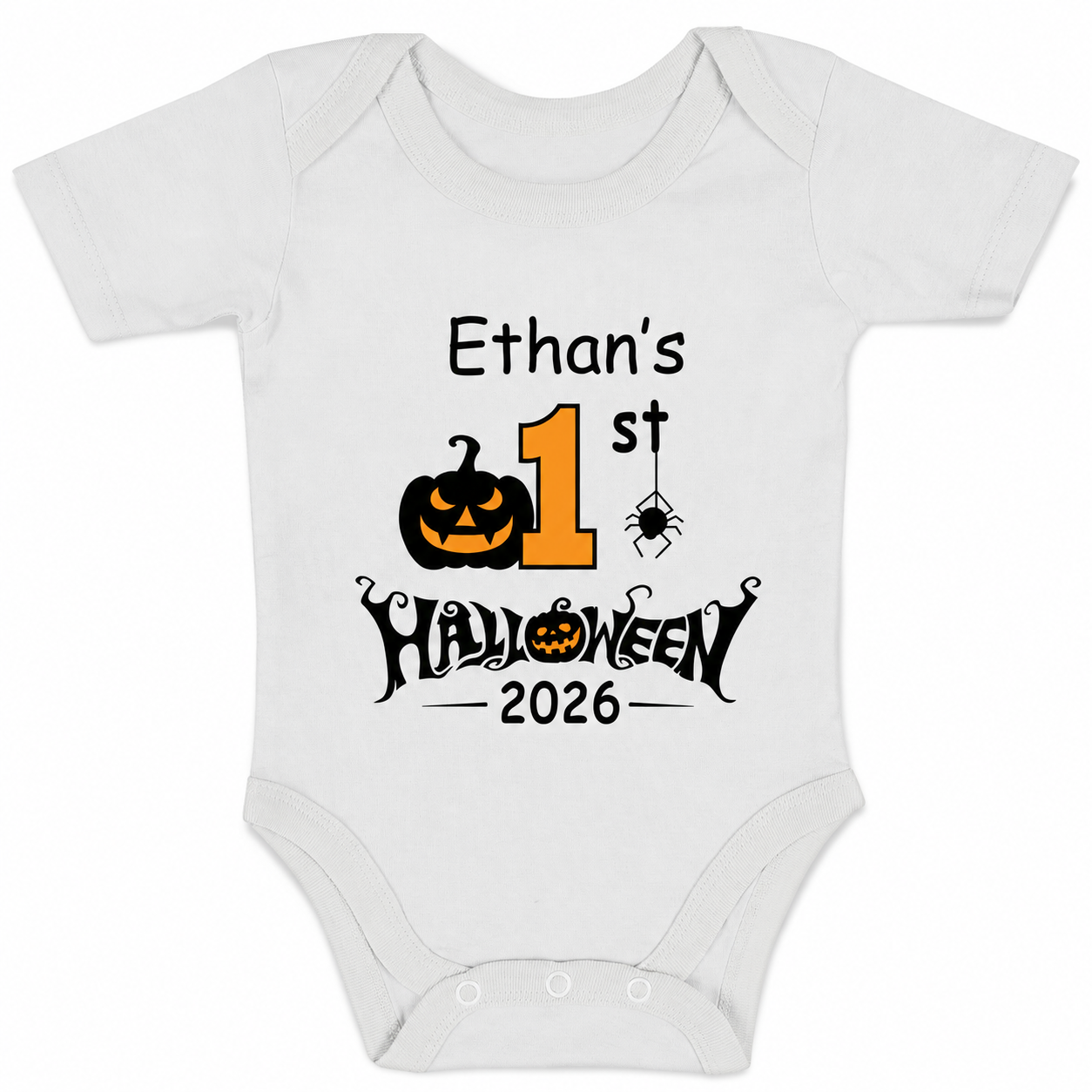 [Personalized] Endanzoo Organic Baby Bodysuit - First Halloween 2026