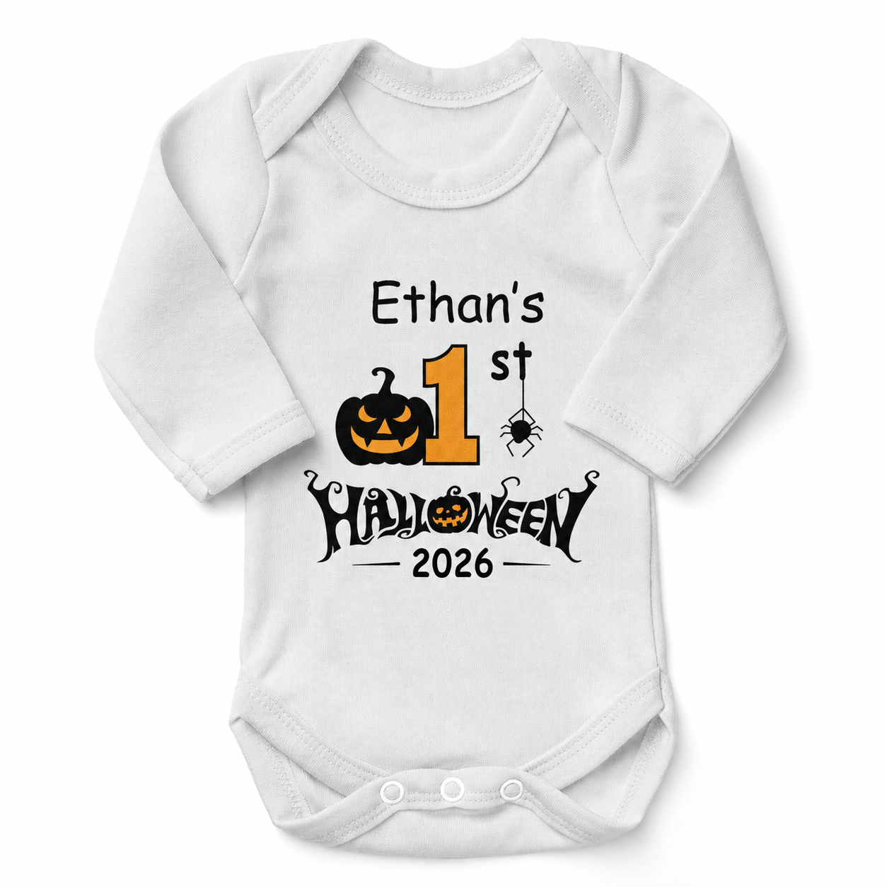 [Personalized] Endanzoo Organic Baby Bodysuit - First Halloween 2026