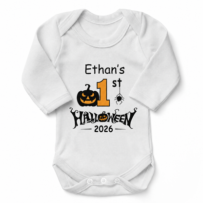 [Personalized] Endanzoo Organic Baby Bodysuit - First Halloween 2026
