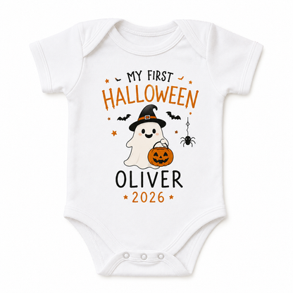 [Personalized] Endanzoo Organic Baby Bodysuit - My First Halloween Ghost 2026