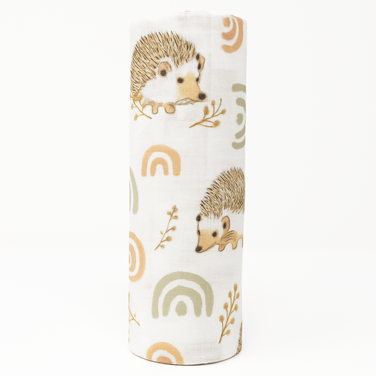 Ecolysium Essential Cotton Swaddles - Hedgehogs