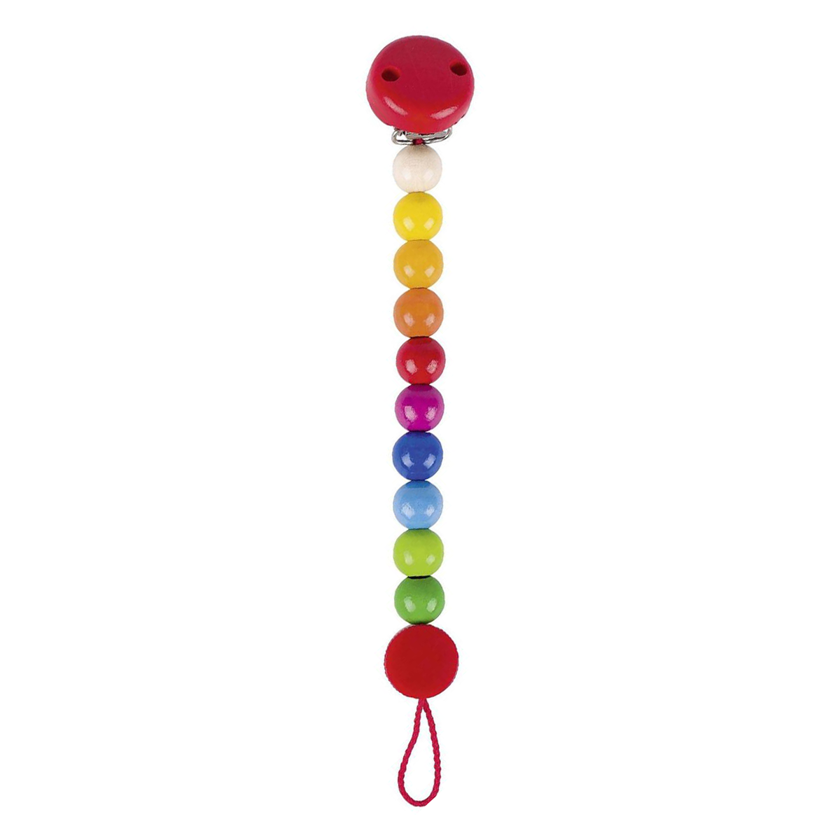 Heimess Wooden Pacifier Clip - Rainbow