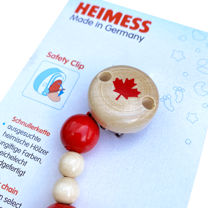 Heimess Wooden Pacifier Clip - Soother Chain Canada Baby