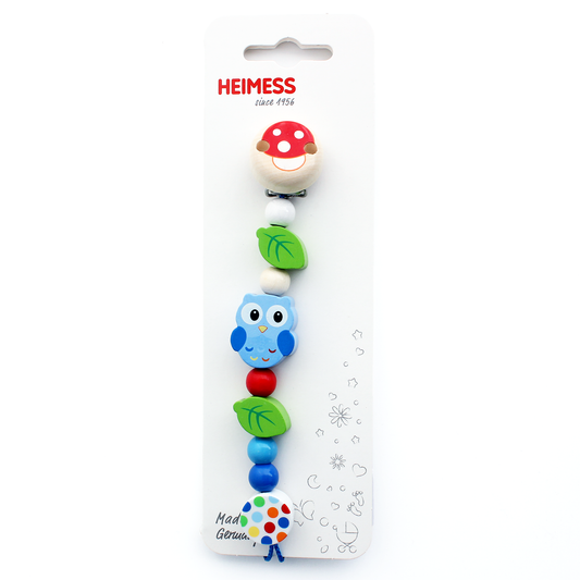 Heimess Wooden Pacifier Clips - Soother Chain Owl