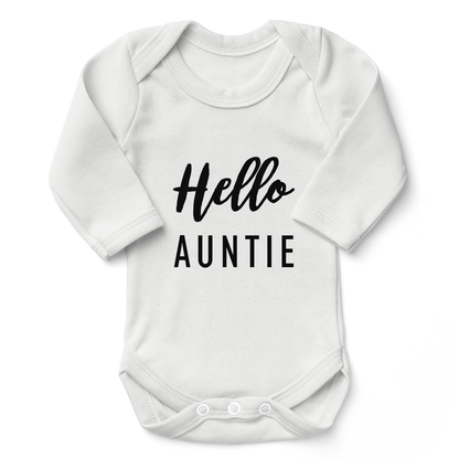 Endanzoo Pregnancy Announcement Baby Reveal Organic Baby Bodysuit - Hello Auntie