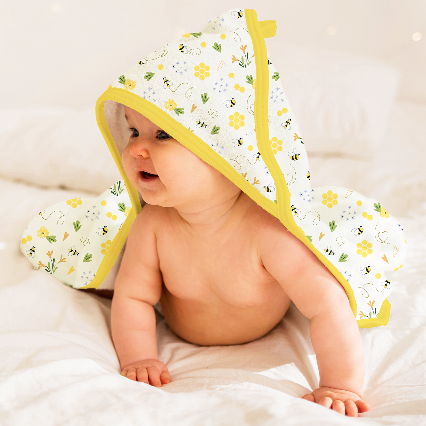 Endanzoo Organic Baby Hooded Towel - BumbleBee