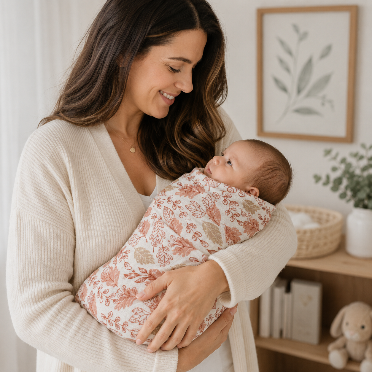 Ecolysium Essential Cotton Swaddles - Fall Garden