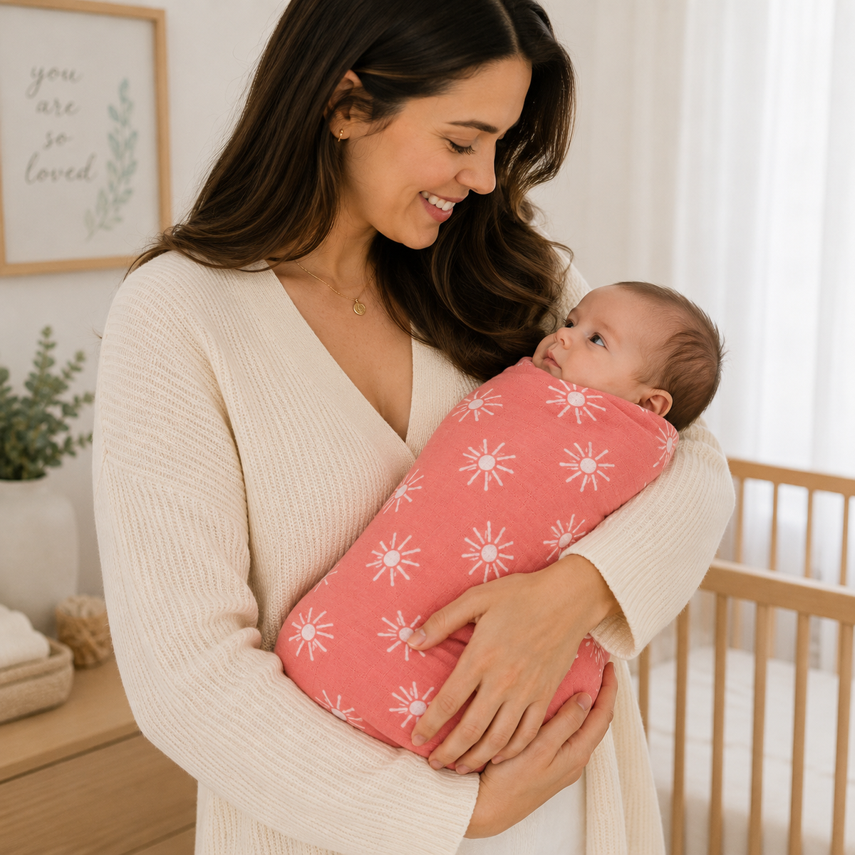 Ecolysium Essential Cotton Swaddles - Bright Sun
