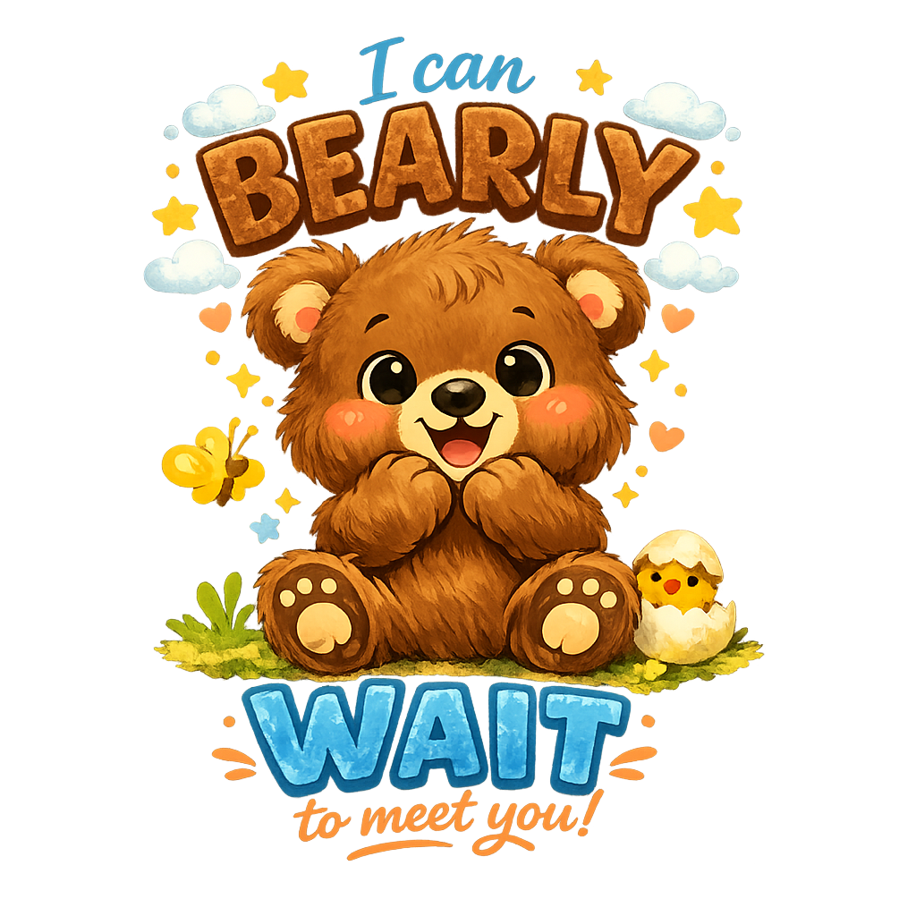 Endanzoo Organic Baby Bodysuit - I can BEARLY WAIT to meet you