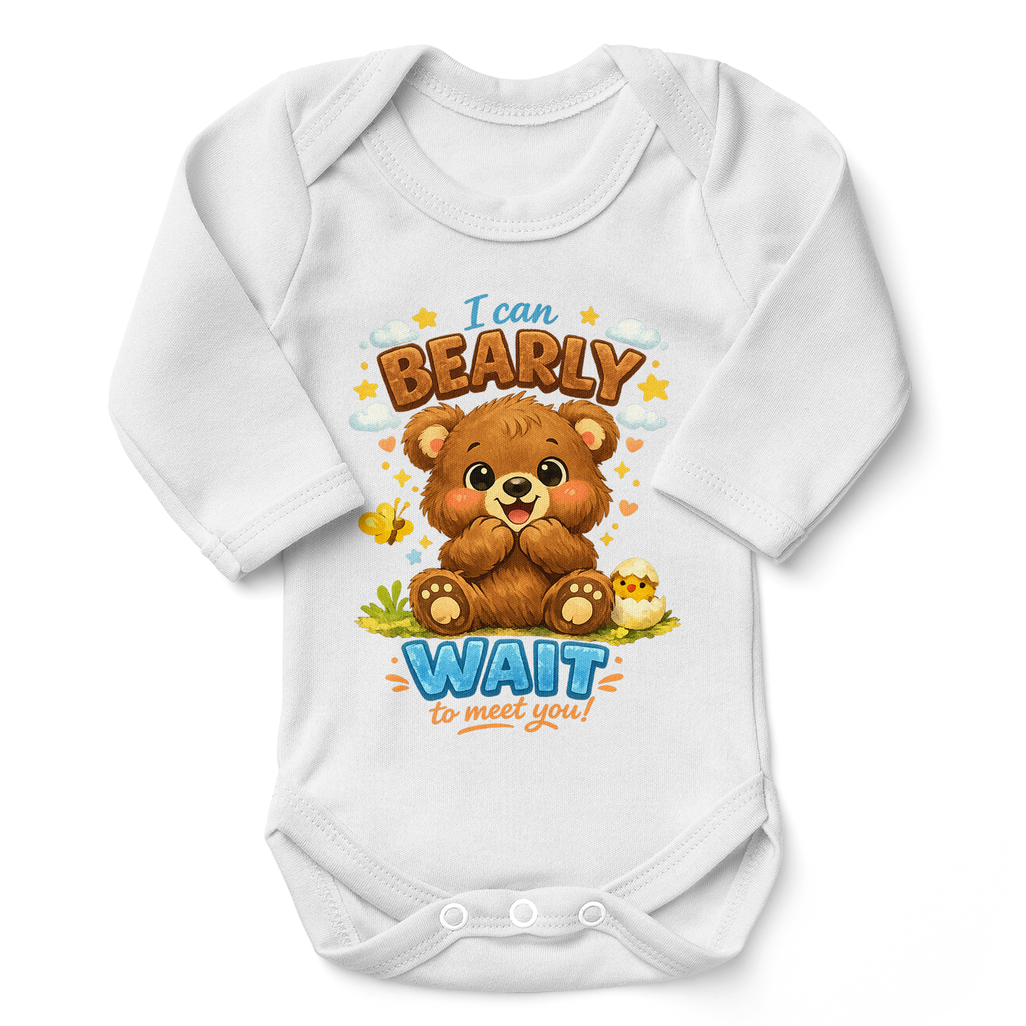 Endanzoo Organic Baby Bodysuit - I can BEARLY WAIT to meet you