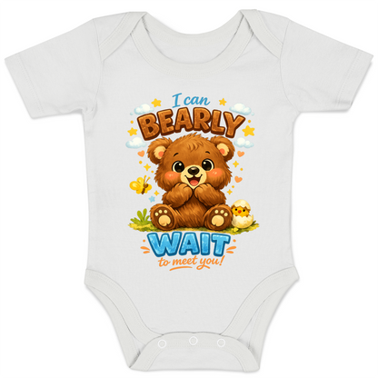 Endanzoo Organic Baby Bodysuit - I can BEARLY WAIT to meet you