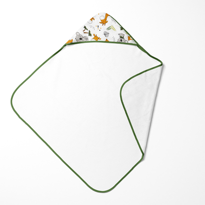 Endanzoo Organic Baby Hooded Towel - Jungle Cuties