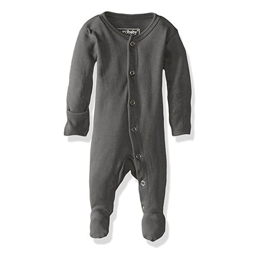 L'ovedbaby Gl'oved-Sleeve Organic Footie - Grey