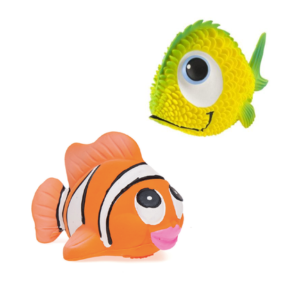 Lanco Natural Rubber Bath Toy - Yellow Fish Sol & Clownfish Pili