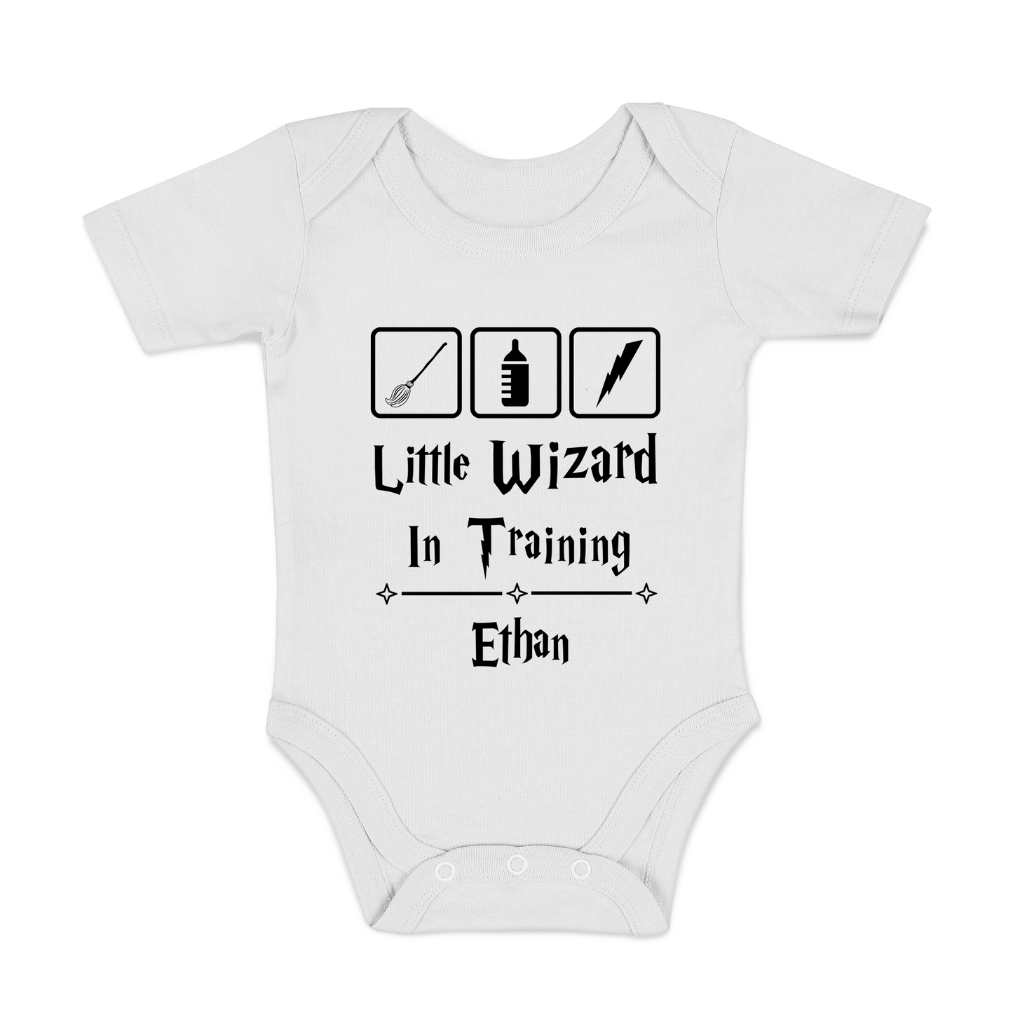 [Personalized] Endanzoo Organic Baby Bodysuit - Little Wizard in Training