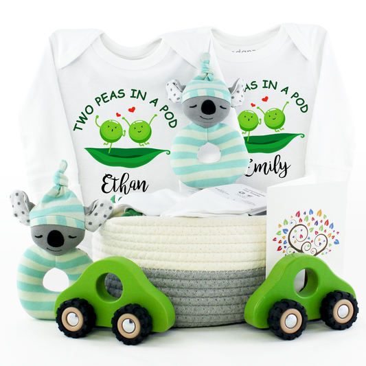 Zeronto Twin Baby Gift Box - Sweet Little Peas