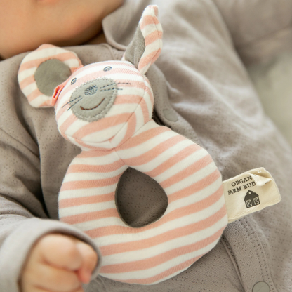 Organic Farm Buddies - Ballerina Mouse Teething Rattle