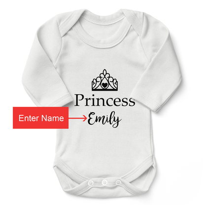 Personalized Matching Mom & Baby Organic Outfits - Queen & Princess (Grey)