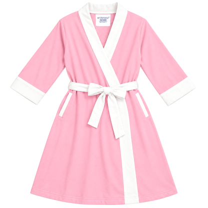 Endanzoo Organic Cotton Maternity Robe For Mom - Pink