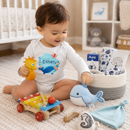 Zeronto Baby Boy Gift Basket - Melody Of The Deep Sea