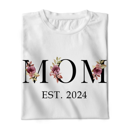 Endanzoo Organic Women Short Sleeve T-shirt for Mom - Classic - Est 2024