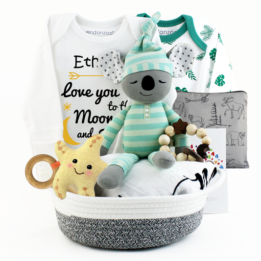 Zeronto Baby Gift Basket - Love You To The Moon & Back