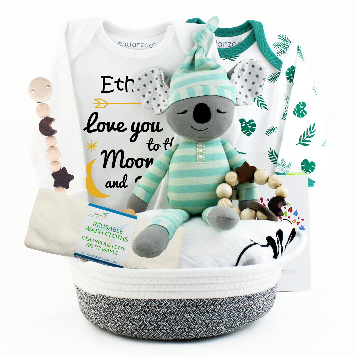 Zeronto Baby Gift Basket - Love You To The Moon & Back