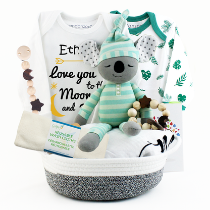 Zeronto Baby Gift Basket - Love You To The Moon & Back