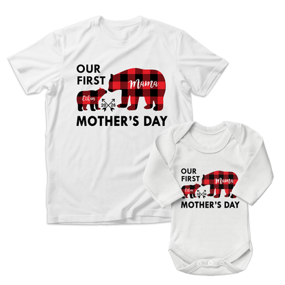 Zeronto Mom & Baby Gift Basket - First Mother's Day (Bear Family)