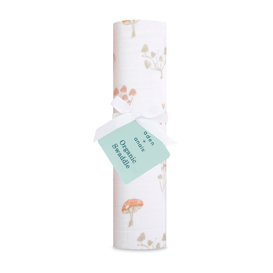 Aden Anais Organic Swaddle - Earthly - Mushrooms