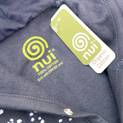 Nui Organics Organic Cotton Fleece KAMERA Romper - Charcoal