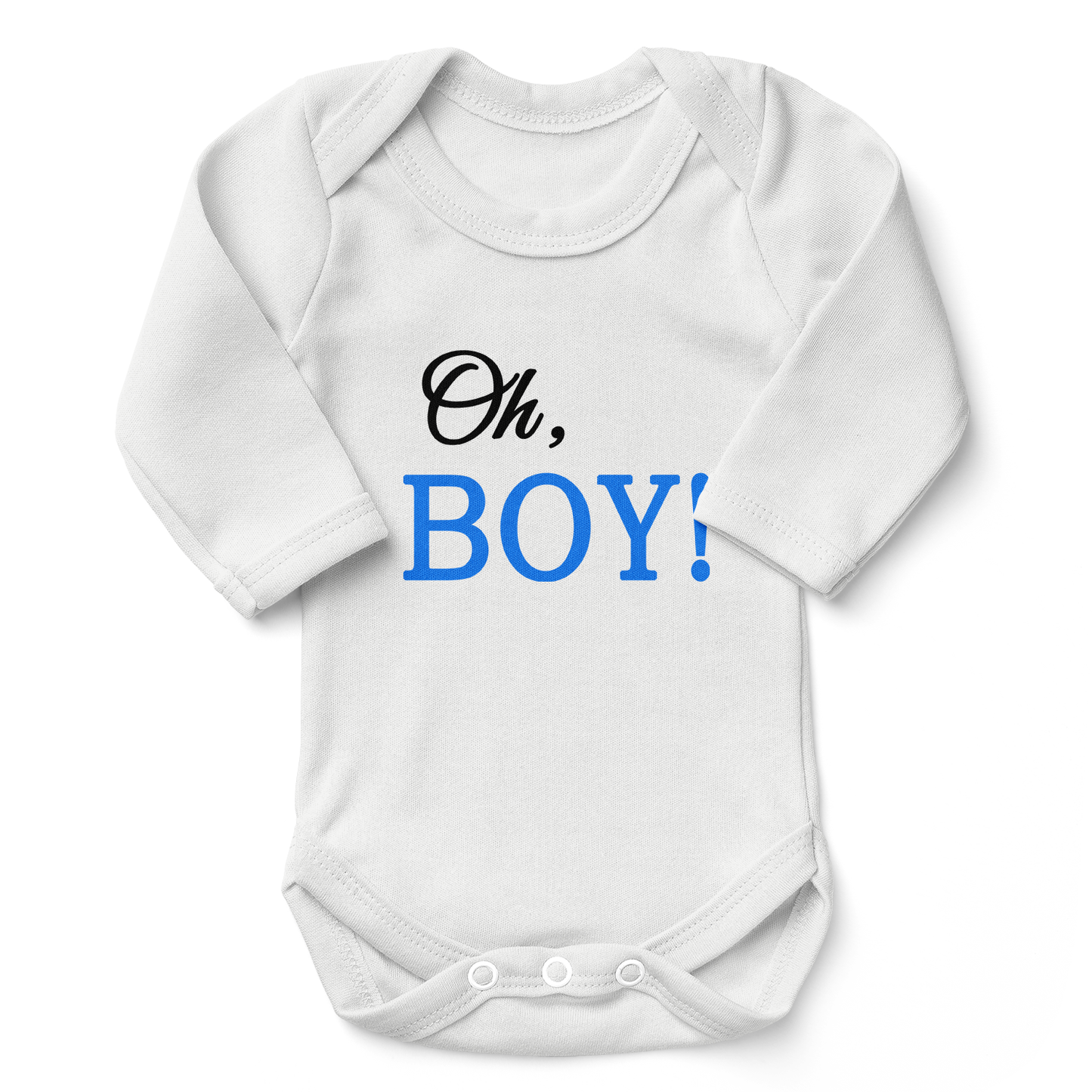 Endanzoo Gender Baby Reveal Organic Baby Bodysuit - Oh BOY!