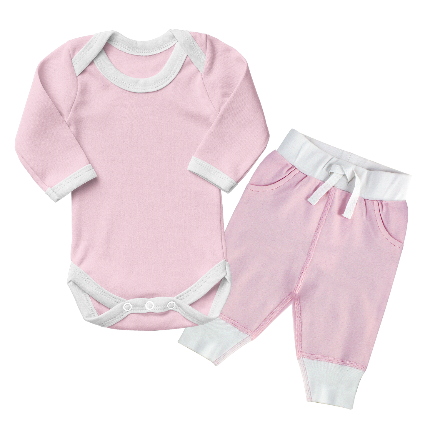 Endanzoo Organic Girl Bodysuit w/ Cuff Pant - Pink